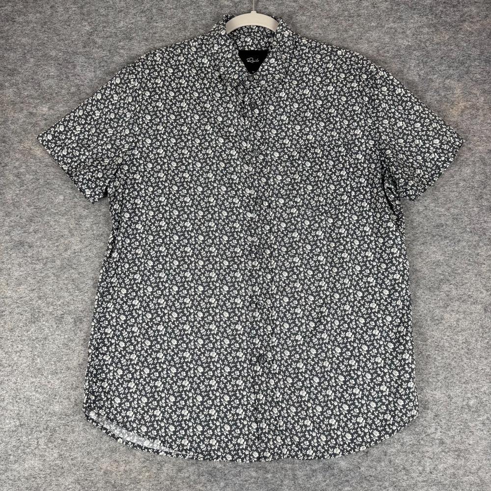 Rails‎ Monaco Button Up Shirt Floral Cinder Calico Mens Medium M